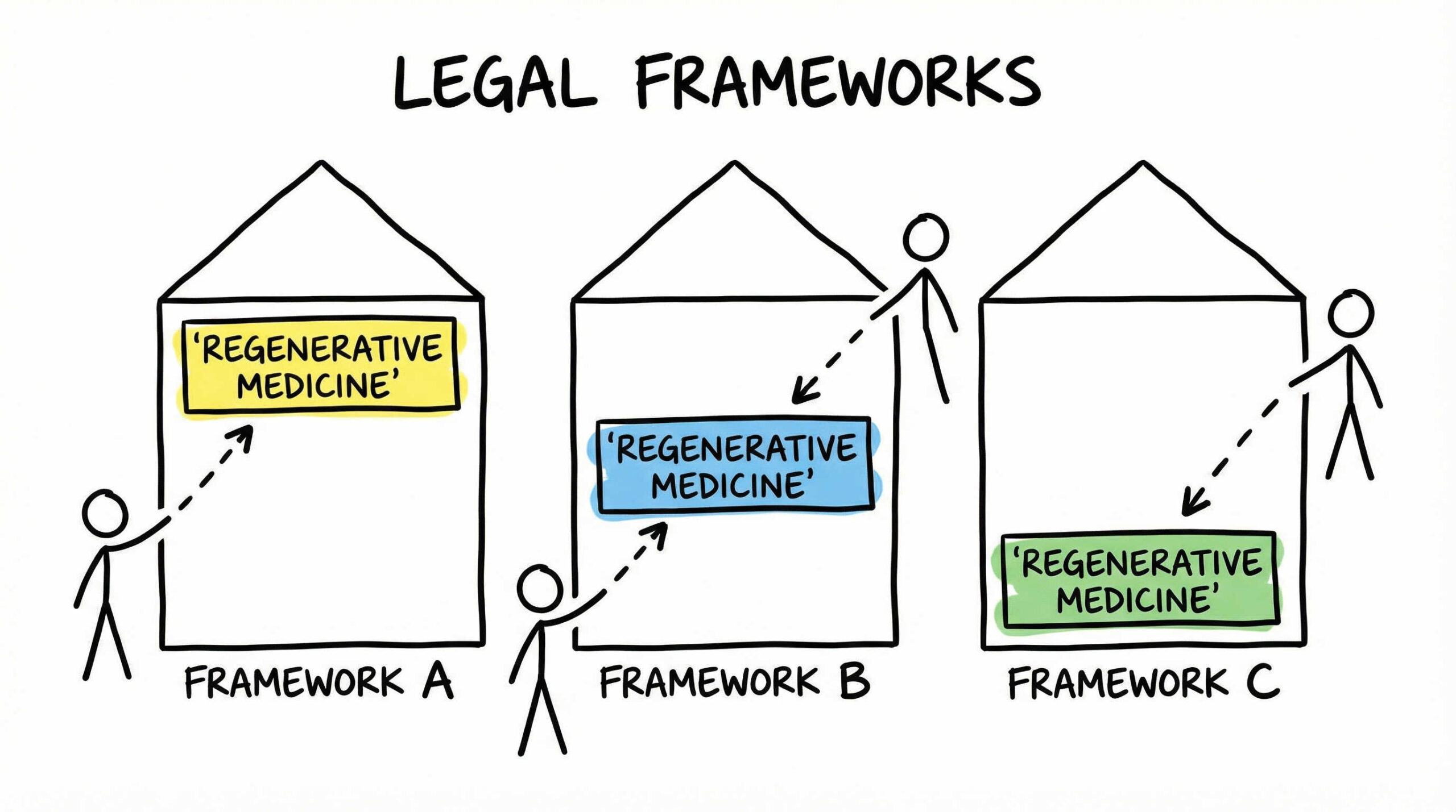 3極それぞれの規制枠組みと再生医療等製品の位置づけ