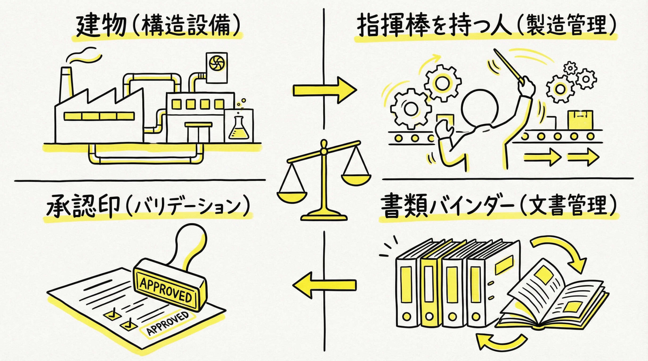 GMPとGCTPの具体的な要求事項の比較