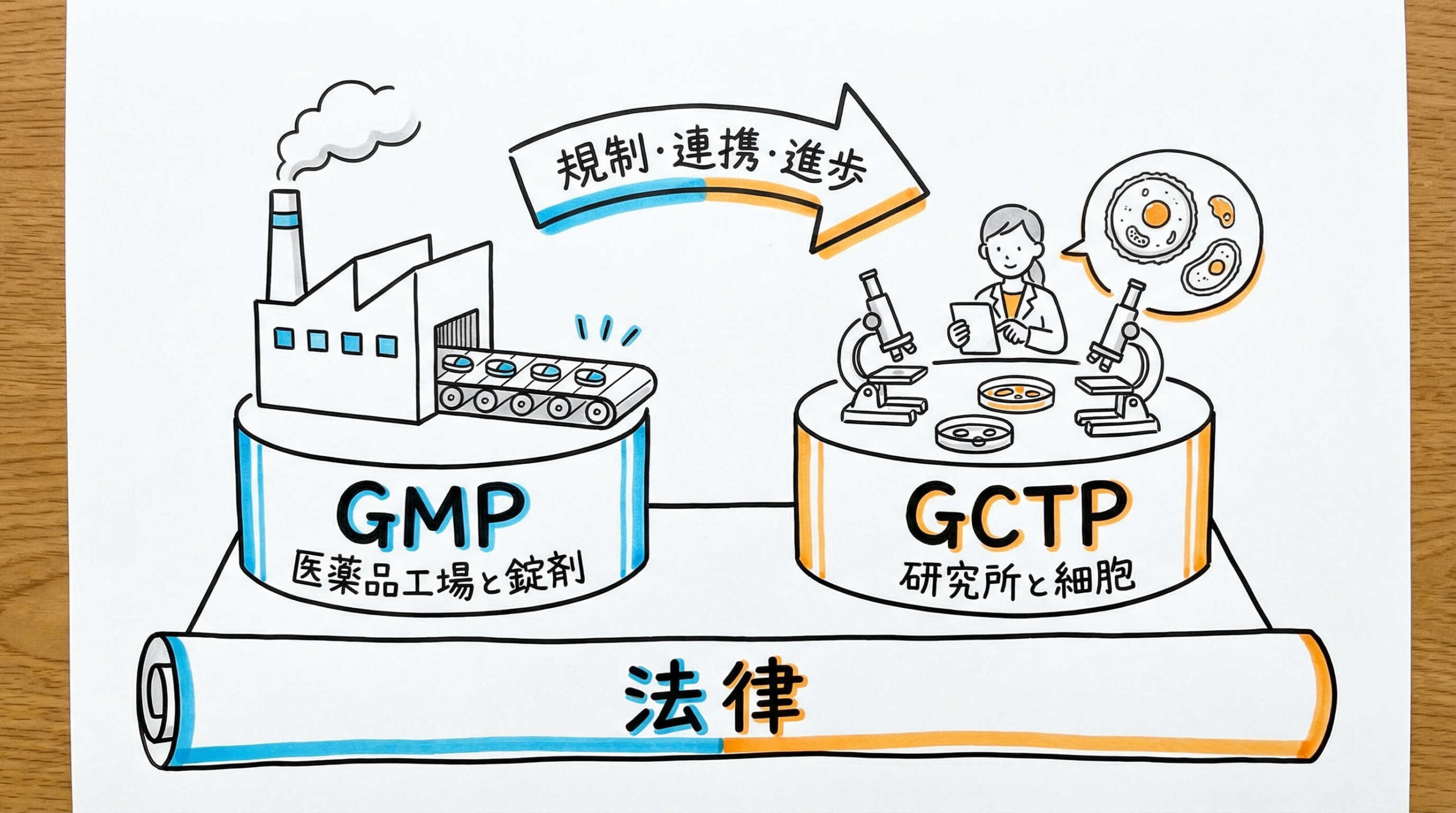 GMPとGCTPの違いと関係性：再生医療における位置づけ