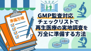 GMP監査対応チェックリストで再生医療の実地調査を万全に準備する方法